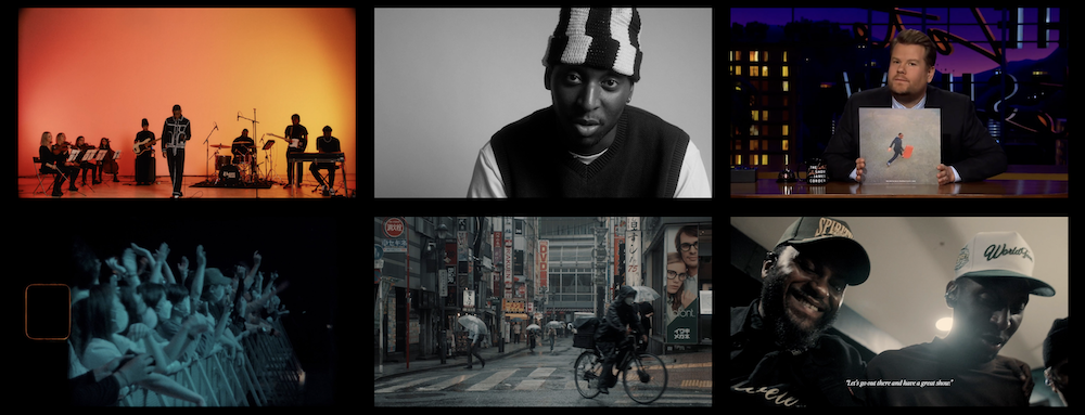 Six tiled images featuring Samm Henshaw and his band on Untidy Soul tour, by Brooklyn-based music/performing arts photographer Dan Robinson. 