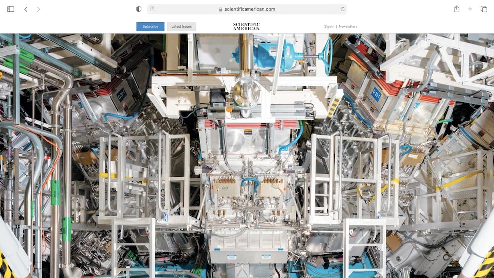 The National Ignition Facility feature in Scientific American by Alastair Philip Wiper