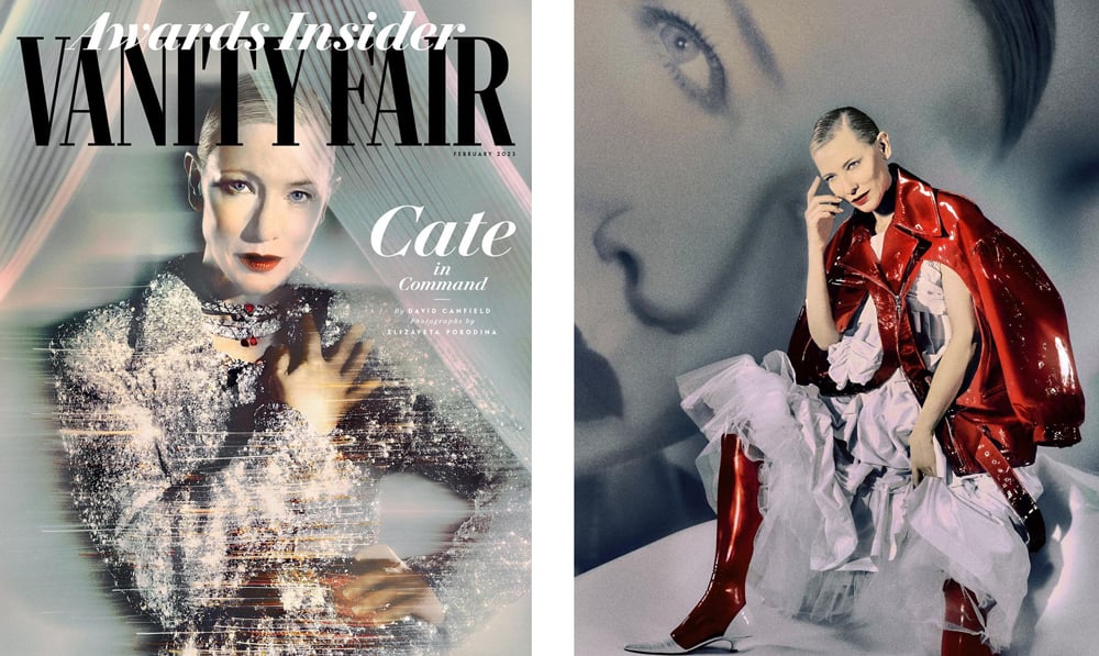 Fine Art photography fashion portraits of Cate Blanchett for Vanity Fair Magazine taken by Elizaveta Porodina. 