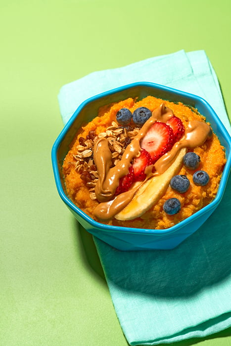 Sweet Potato Bowl. Photographed by Suzanne Clements for Delish Magazine. 