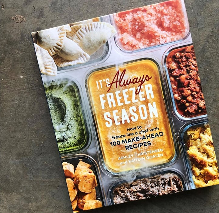 Lauren V. Allen's food photography on the cover of Freezer Season cookbook 