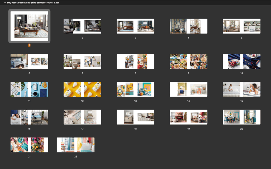 Final print portfolio edit, with adjust margins and page size