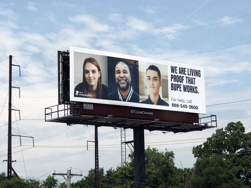 Philly billboard on a highway that Gene Smirnov sees on a regular basis