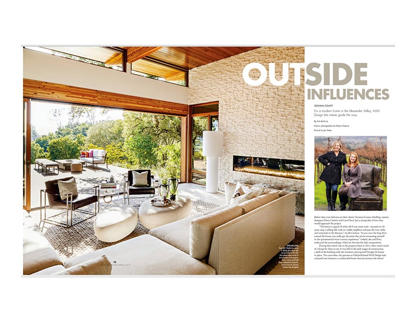 Tearsheets from San Francisco editorial portrait, travel, interiors photographer Helynn Ospina. 