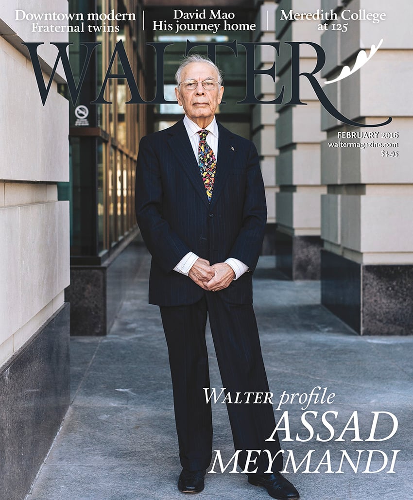 Image of the cover of Walter Magazine showing Assad Meymandi by photographer Jillian Clark