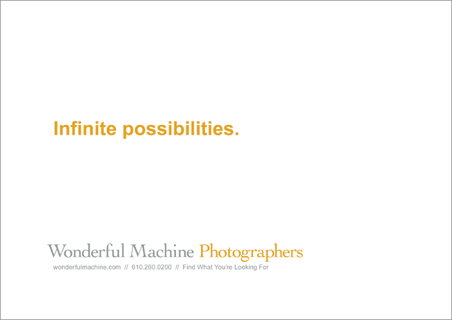 Wonderful Machine promo with tagline 'infinite possibilities'