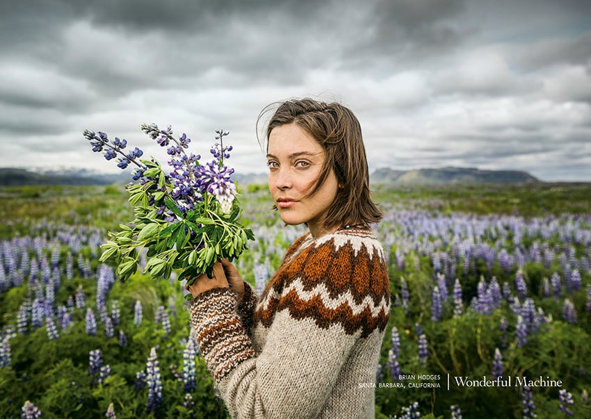 Brian Hodges landscape photograph of girl holding flowers