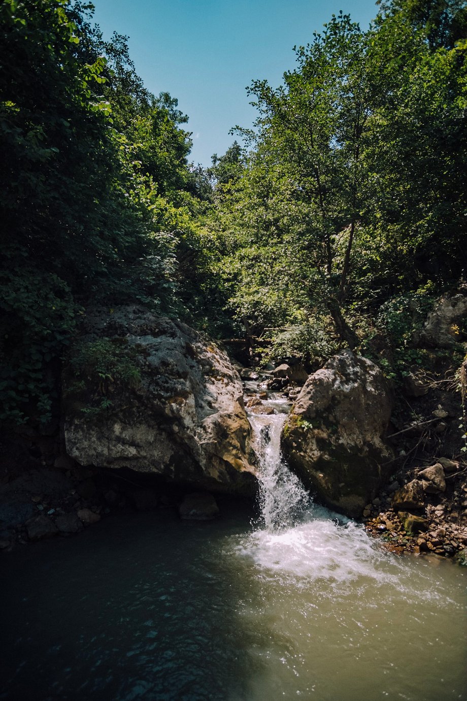 Dmitri Mais' shot of a waterfall and swimming hole on Paradise Trail