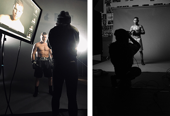 AK Collective shared behind the scenes shots of both Canelo and Jacobs being photographed in the studio