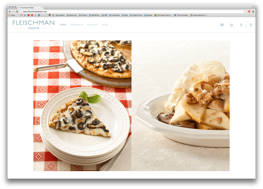 Rich Fleischman's new website — food gallery