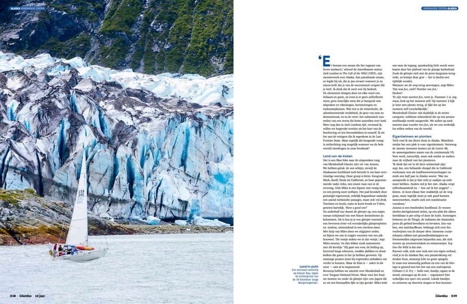 Tearsheet from Alaska-based commercial and travel photographer Mark Meyer for Columbus Magazine.