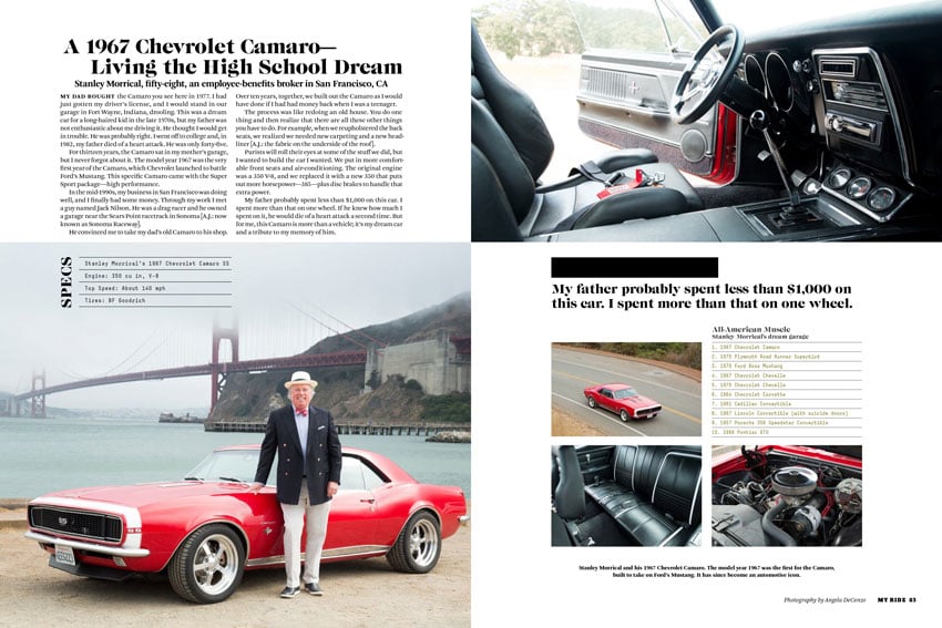 Angela Decenzo Wall Street Journal My Ride 67 Camaro