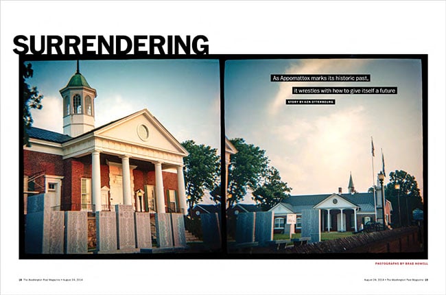 Tearsheet from Virginia-based portrait, editorial, and industrial photographer Brad Howell.