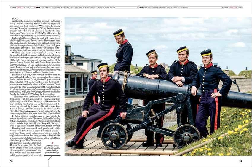A group of co-ed military dressed young people pose next to a working cannon, photo by Gary S. Chapman.