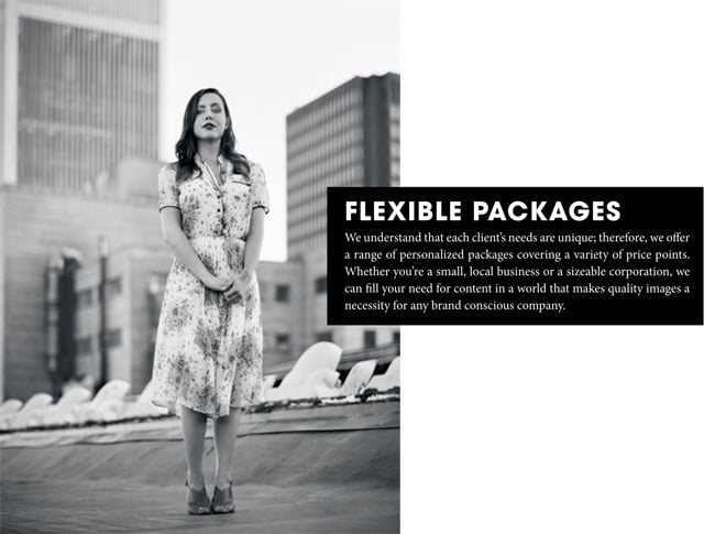 Photographer Luke Copping photography brochure flexible packages