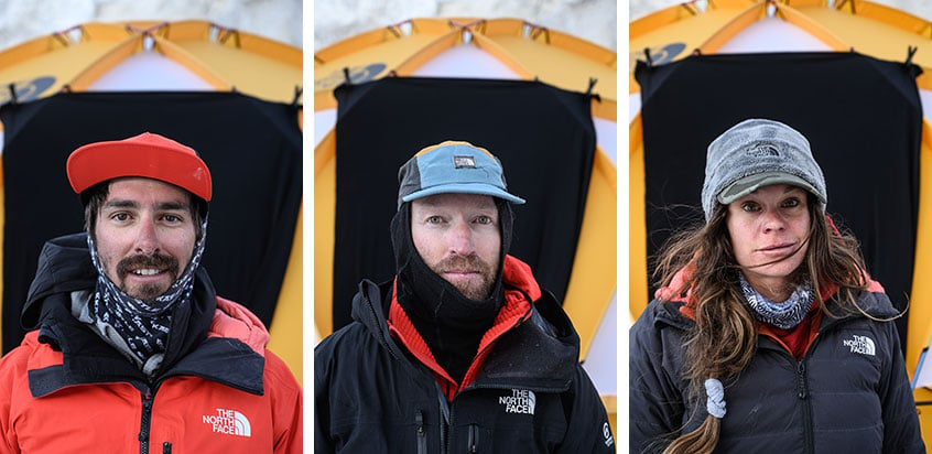 Blake Gordon's headshots for The North Face show fellow climbers on this expedition.