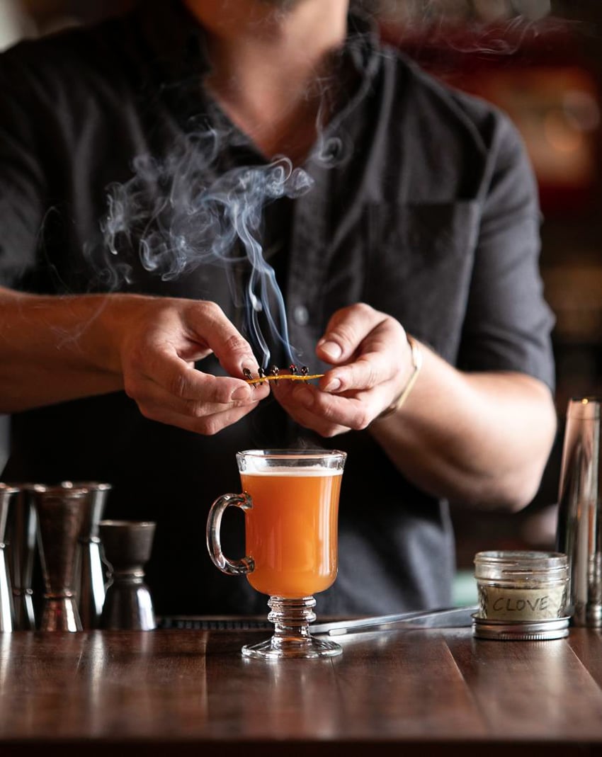hot toddy at the Bull and Beggar in Asheville photographed by Erin Adams