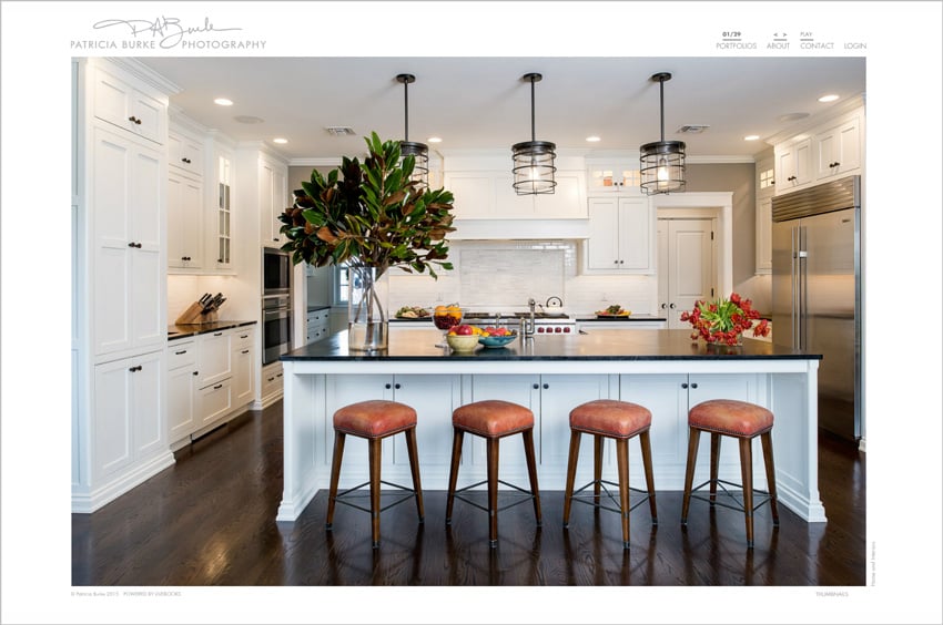 Patricia Burke's new Home & Interiors page after the web edit. 