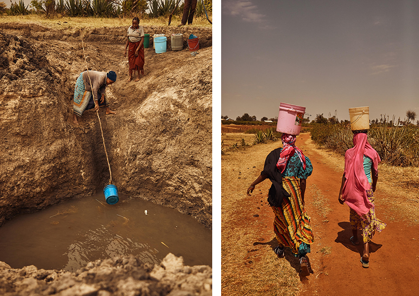 Clay Cook photographs local villagers  in Tanzania for Waterboys project.