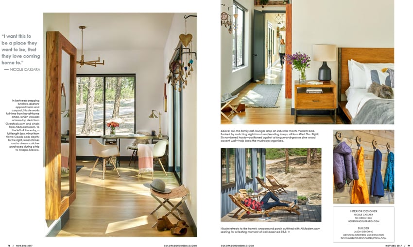 Tearsheet of Colorado home shot by photographer David Patterson.
