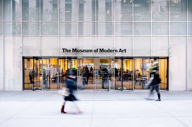 The entrance to the Museum of modern Art, photo by Chris Sorensen. 