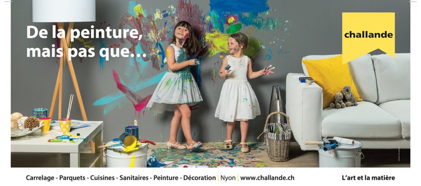 Photo of messy children playing with Challande paint by Aurelien Bergot