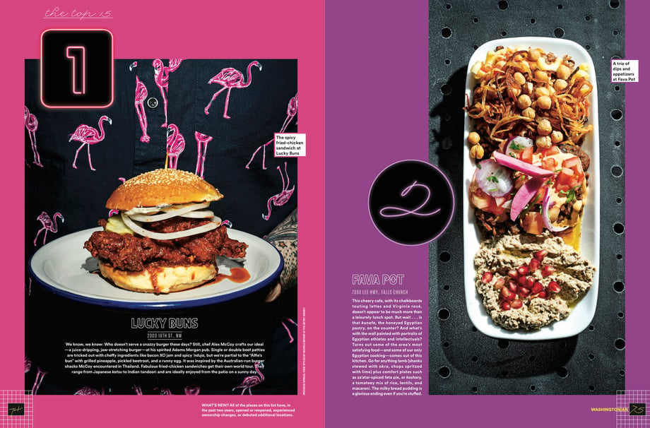 Scott Suchman photographs delicious food for Washingtonian Magazine-tear sheet.