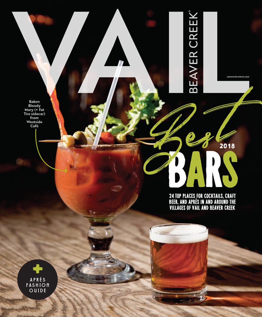Tear sheet of the cover of Vail-Beaver Creek Magazine photographed by Rebecca Stumpf