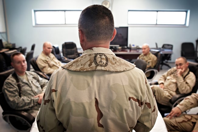 Military meeting shot by New York-based photojournalist Sebastiano Tomada for Reader's Digest