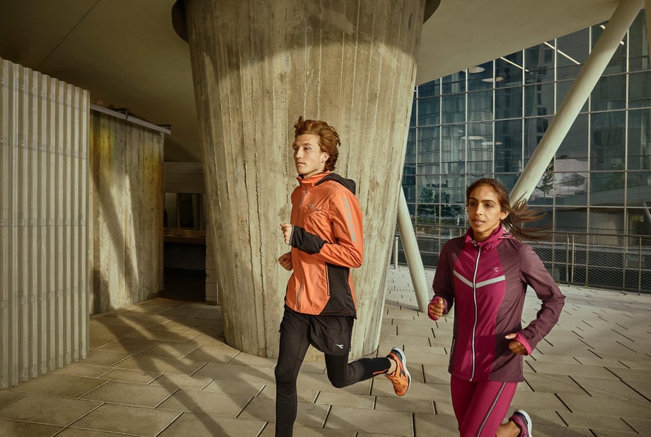 Stevie Chris photographs two runners for Italian athletic brand Diadora.