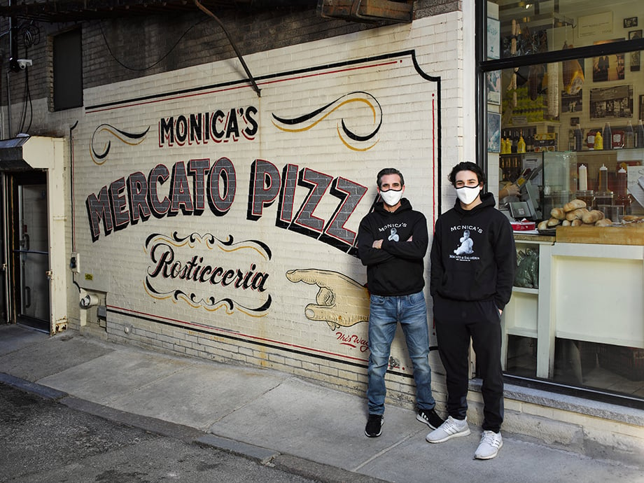 Doug Levys photo of pizzeria owners for Vistaprint