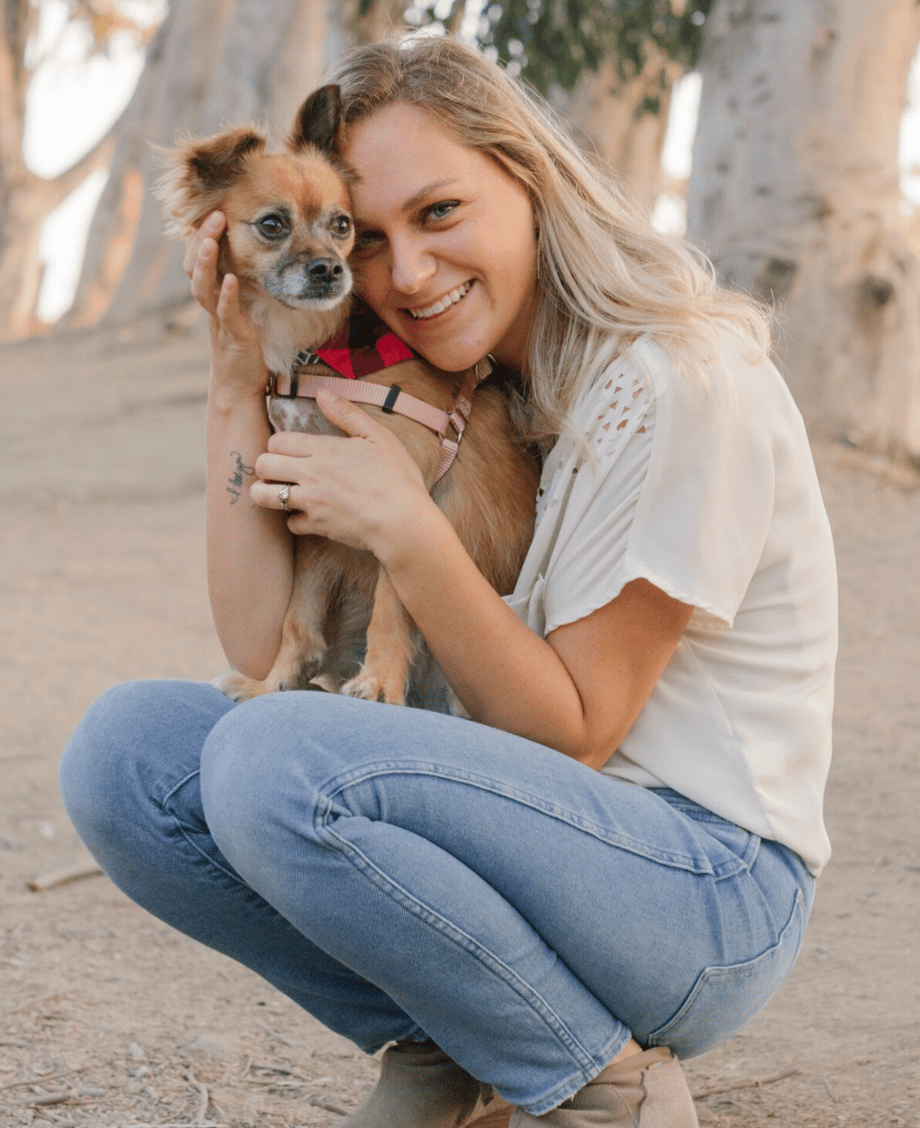 Michelle McSwain with her cute dog