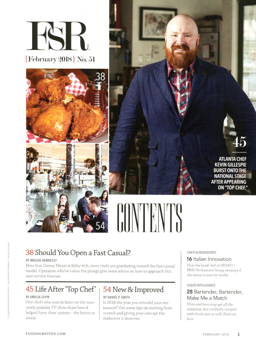 Kevin Gillespie for Full-Service Restaurant magazine by Patrick Heagney