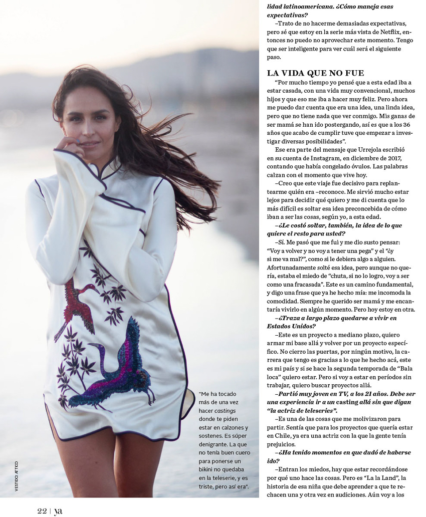Ya Magazine featuring a portrait of Fernanda Urrejola by photographer Robert Gallagher