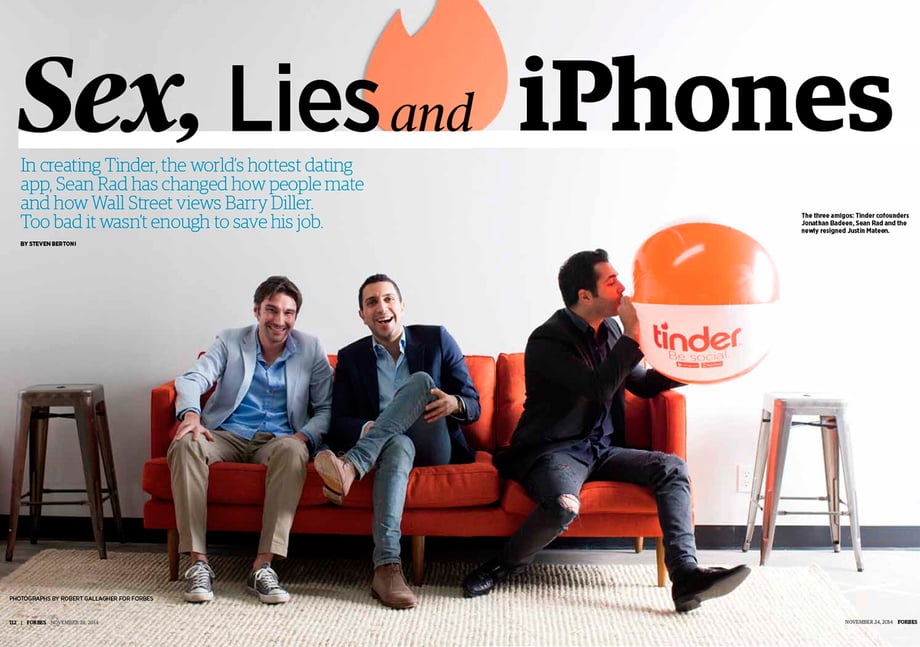 Forbes Tinder article photo by Robert Gallagher
