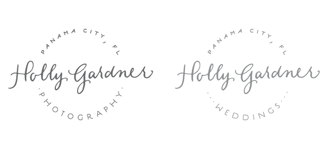 Holly Gardner logo mockup circle text