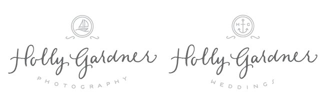 Holly Gardner logo mockup with anchor