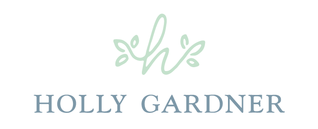 Holly Gardner logo mockup with all caps