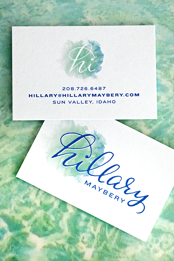 Photographer Hillary Maybery's new business cards.