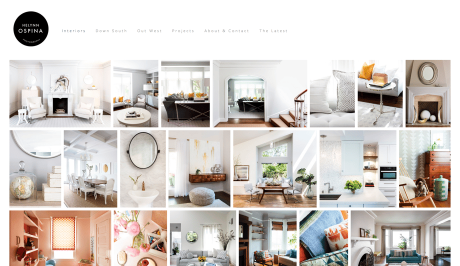 The Interiors gallery on Helynn Ospina's new website.