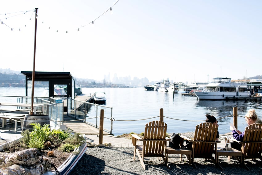 Bay docks with shore chairs by Brooke Fitts for CARA Magazine 