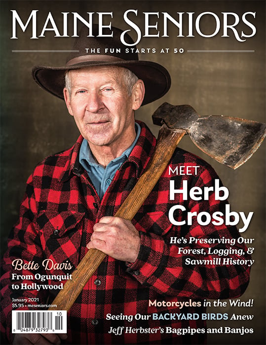 Cover of Maine Seniors Magazine photographed by Jason Page Smith.