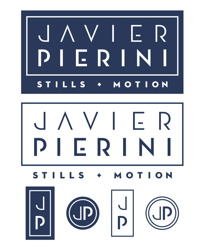 Javier Pierini's new logo in color variations.