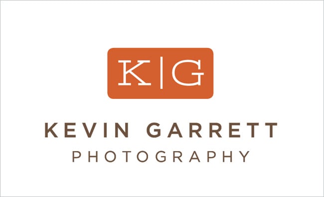 Kevin Garrett logo example of rectangle with K and G