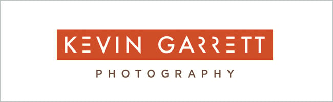 Kevin Garrett logo example of a bar with the full name within