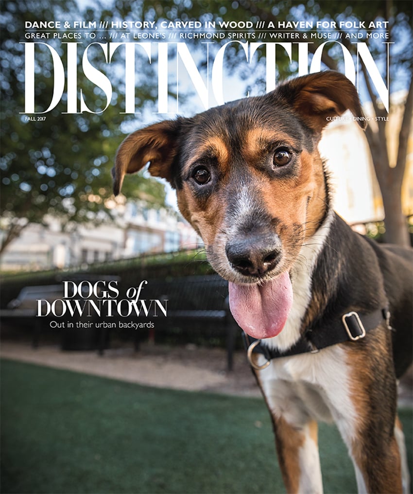 Dog photo by Keith Lanpher for Distinction Magazine.