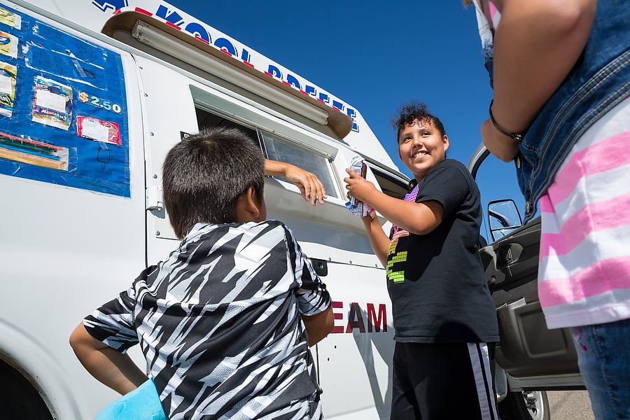 Rebecca Drobis' photograph of getting an ice cream in Montana Blackfeet Reservation