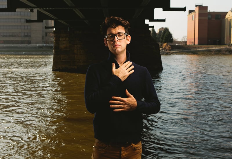 Moshe Kasher shot by Grand Rapids, Mich.-based celebrity photographer Brian Kelly for LaughFest