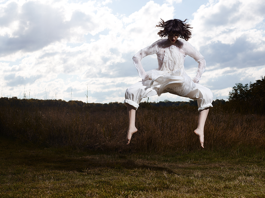 Luke Schneider's photo of a model leaping