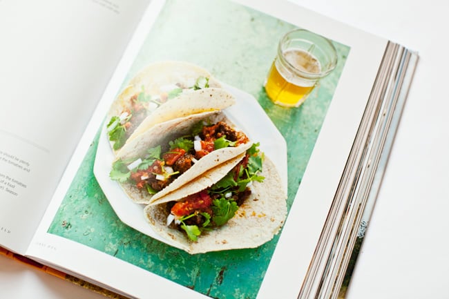 Tacos page in Afield book